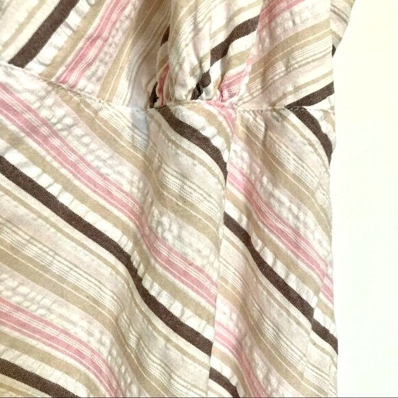 GUESS Diagonal Stripe Strappy Midi Summer Dress Womens Medium - Picture 5 of 16